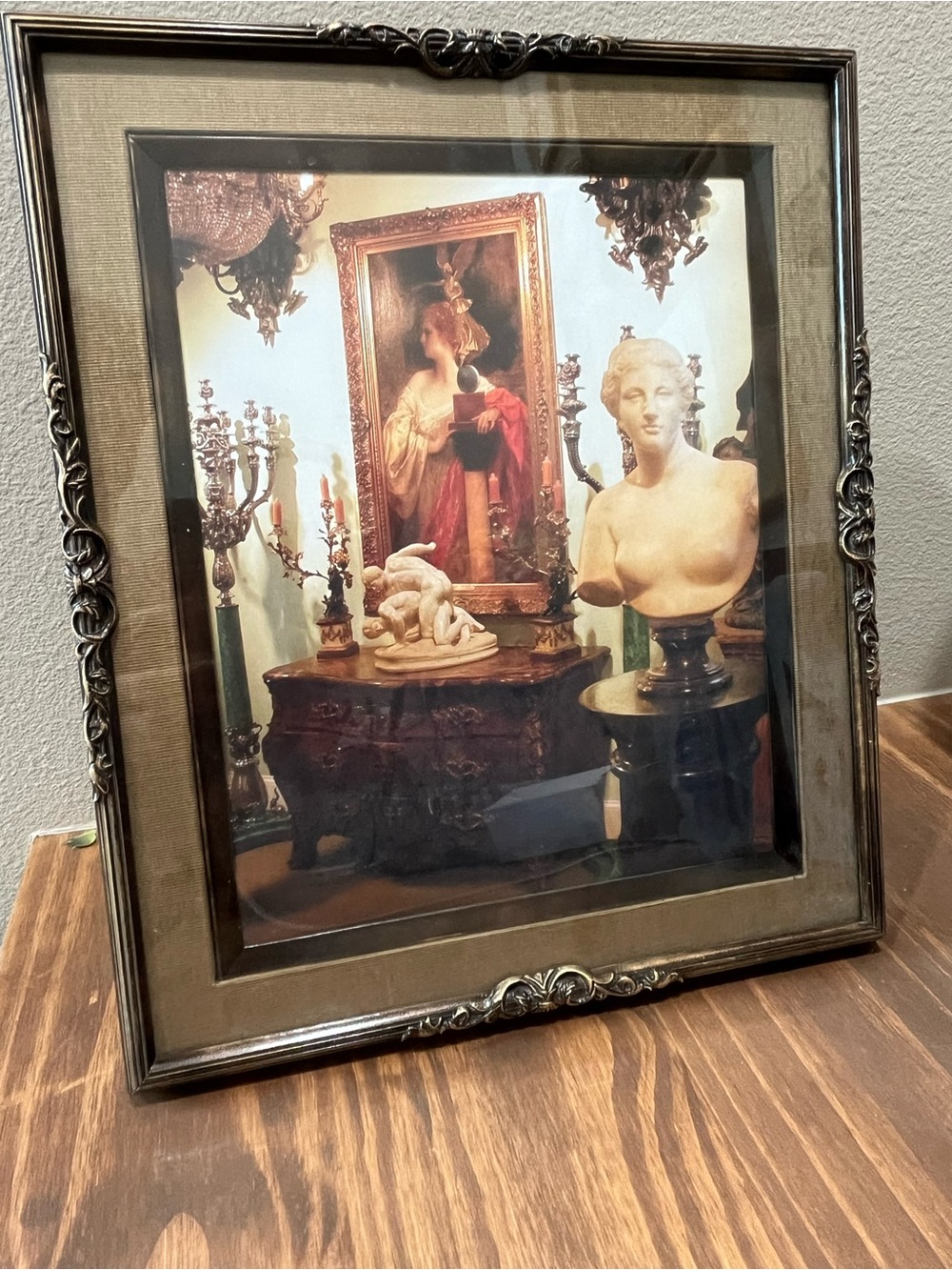 10.75X12.75”  Vintage Style Picture Frame - Antique Ornate Baroque Motif Bronze